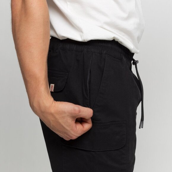 BNWT Revolution of 1995 - Men's Black Organic Cotton Cargo Shorts - Picture 6 of 7